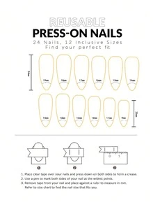 Nail Nina 24 puntas de uñas largas elegantes y artísticas, color sólido, para salón, fiesta, diario, entretenimiento - Morado - Ver 4