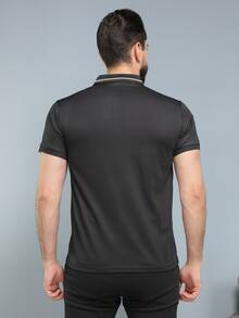 Men Polo Shirts - 黑色 - 查看 5