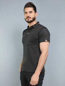 Men Polo Shirts - 黑色 - 查看 3