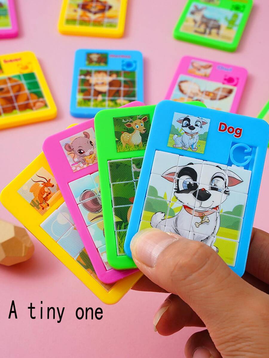 1入組隨機地有圖案的卡通創意七巧板 - 彩色 - 查看 1