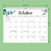 Calendario De Pared 2024: 12 Meses - Blanco - Ver 3