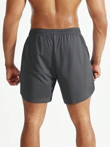 Pantalones Cortos De Baloncesto De Doble Capa Para Hombres - Gris - Ver 5