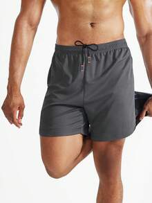 Pantalones Cortos De Baloncesto De Doble Capa Para Hombres - Gris - Ver 8