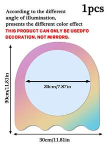 1 件彩色不对称半椭圆镜面墙贴 - 彩色 - 查看 3