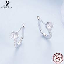 1 對簡約 925 純銀和方晶鋯石耳環,適合女士日常佩戴,2023 年新品,生日禮物,訂婚,婚禮,週年紀念,高級珠寶