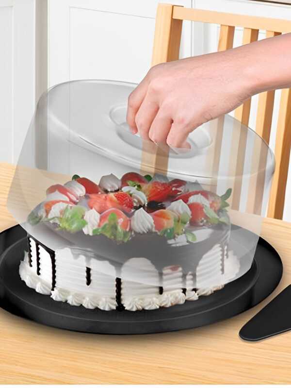 Porta Bolos Boleira Suporte Para Torta Tampa Com Espátula