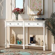 Nestfair Console Table with Drawers and Shelf