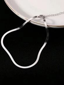 Nooxian 1入組方形吊墜腳錬適合女士腳首飾類 - 銀色 - 查看 4