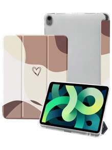 可愛的心形和粽子形狀圖案矽膠平板電腦殼,帶筆槽,防摔,自動睡眠/喚醒功能,兼容三星和ipad - 彩色 - 查看 2