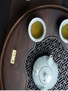 Large Capacity Water Storage Bamboo Tea Tray Round Tea Board Chinese Kung-Fu Tea Set Traditional vintage Bamboo Tea Tools