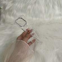 1入組透明 Tpu 手機殼，帶電鍍按鈕和相機環，銀色星星裝飾，四角防震，兼容 iPhone 15/15Pro/15Plus/15Promax - 無色 - 查看 4