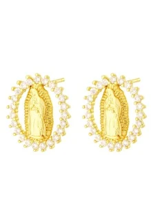 Bông tai lủng lẳng - Vàng - Xem 4