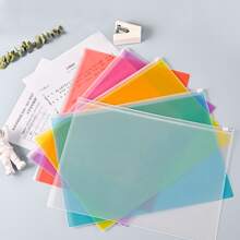 1pc Waterproof & Dustproof Ticket Organizer & Document Bag & Zipper Pencil Case Multifunctional Storage Bag - Blue - View 3