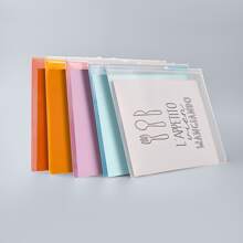 1pc Waterproof & Dustproof Ticket Organizer & Document Bag & Zipper Pencil Case Multifunctional Storage Bag - Blue - View 2