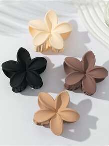 4 piezas/set garras para el cabello de flores multicolores informales