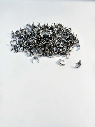 100入組加厚紋理質感不銹鋼葫蘆扣裝飾吊墜扣DIY首飾配件