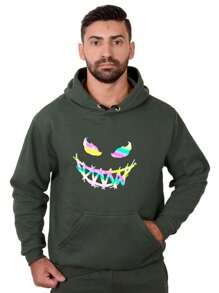 Men Sweatshirts - 墨綠色 - 查看 1
