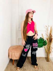 Everest Model Women Jeans - 黑色 - 查看 1