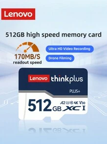 Lenovo 512G 記憶卡 64GB 128GB 256GB U3 Mini SD 卡 Class 10 TF 快閃卡 Micro TF SD 卡 手機記憶卡 PC 耳機揚聲器 高畫質相機 PSP SD 轉接器 - 藍白色 - 查看 2