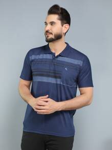 Men Polo Shirts - 藏蓝色 - 查看 3