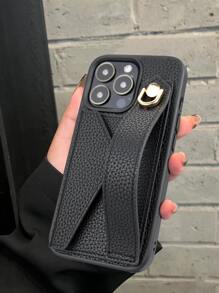 黑色皮革卡包腕带手机壳，兼容苹果 16e/11/12/13/14/17/15 Pro Max、三星 Galaxy S20 Ultra/S21 Plus/S21 Ultra/S22 Plus/S23/S24/S25 Ultra、5A 5G/6 Pro/7/7 Pro/8/8 Pro、索尼 Xperia 1 V/5 V/10 V - 黑色 - 查看 4