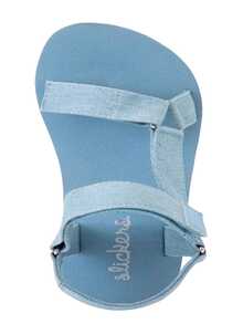 Sandalia Plataforma De Playa Slickers Suela Goma Eva - Azul - Ver 2