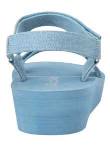 Sandalia Plataforma De Playa Slickers Suela Goma Eva - Azul - Ver 3