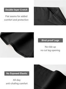 MEIYATING Paquete de 4 piezas de bragas de control de abdomen de talla grande para mujer, de cintura alta, suaves y transpirables, de unicolor - Negro - Ver 5