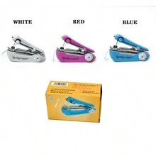 1pc Mini Portable Handheld Sewing Machine - Red - View 3