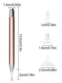 Led Light Pink Diamond Painting Pen With Diamond Tips (battery Not Included) - Pink - View 2