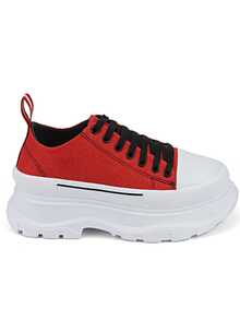 Women Wedge Sneakers - 紅色 - 查看 2