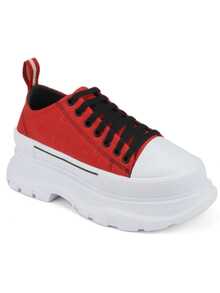 Women Wedge Sneakers - 紅色 - 查看 4