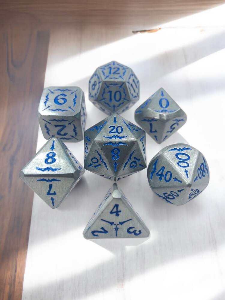 Set Dadi 7 Pezzi HDdais Set Di Dadi Poliedrici In Resina Per DND, Con Custodia Dadi Per Dungeons And Dragons
