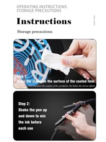 1入組電鍍筆,車觸碰塗料筆,鏡子金屬質感塗料筆,鉻合金記號筆 - 彩色 - 查看 9