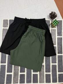 Men Shorts - Green - View 2
