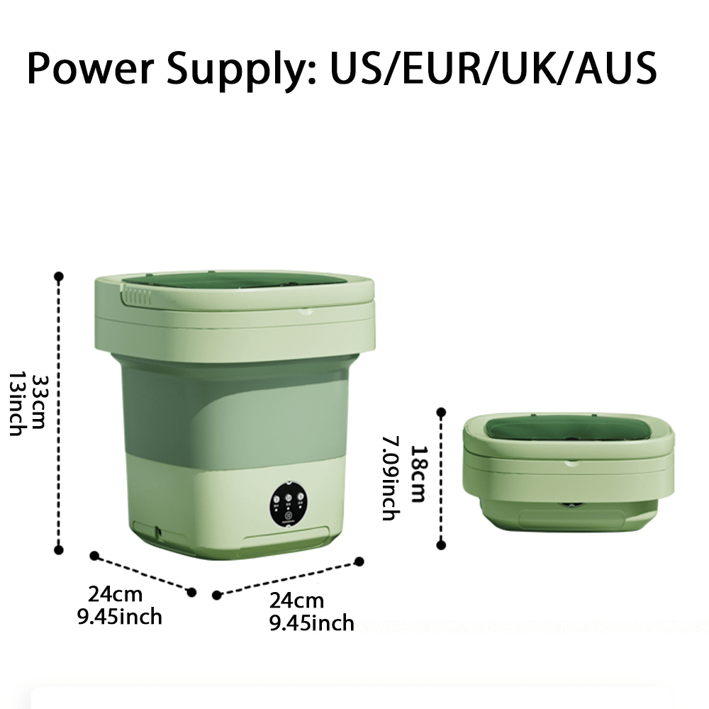 1 foldable washing machine with multispecification plug, with rotary