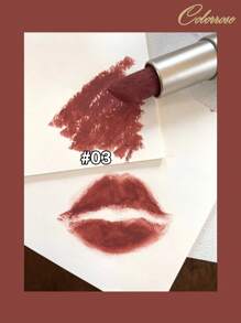 COLORROSE Matte Glossy Lipstick, Super Vivid Color Lipstick, High Pigment Lipstick, Moisturizing Creamy Formula, Black Tea & Chocolate - 03紅茶豆沙 - 查看 4