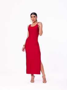 Women Dresses - 紅色 - 查看 1