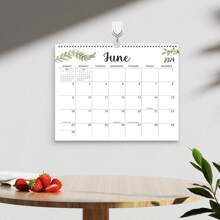 Calendario De Pared 2024: 12 Meses - Blanco - Ver 1