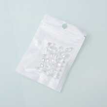 25pcs/pack Horizontal Hole Tear Glass Drop Beads Shaped Pendant, 0.6x1.2cm For Earrings - Beige - View 3
