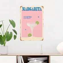 1pc Random Pink Vintage Tin Sign, Retro Aluminum Metal Sign, Suitable For Home Coffee Wall Decor, Size 12x8 Inches, Birthday Theme - Random Pink - View 4