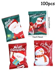 100入組鋁箔聖誕餅乾包裝袋