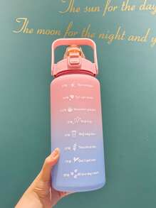1 Miếng 2L Hoặc 750ml Hoặc 300ml  Dung lượng lớn Màu hồng Biến đổi dần PC Bình nước , Thể thao Và Khỏe mạnh Có thể mang đi Cốc rơm , Đối với Nhà  Và Du lịch Ngoài trời Sử dụng - Hồng - Xem 3