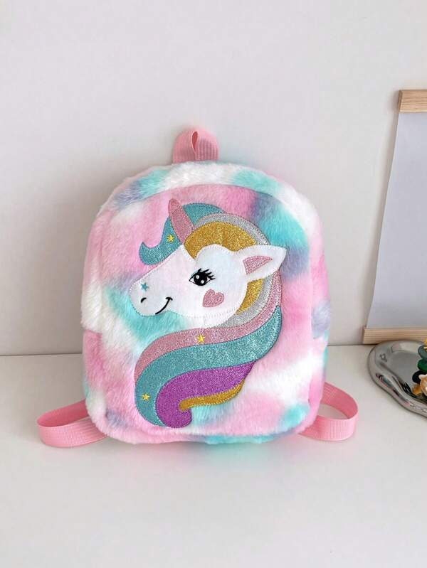 Mochila De Desenhos Animados De Pelúcia Casual Da Moda Para Meninas