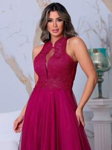 Grife Velasco Women Prom & Evening Dresses - Màu Hoa hồng đỏ - Xem 3