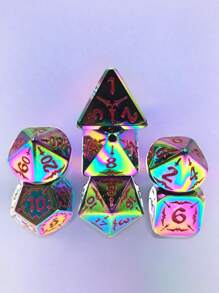 Bộ xúc xắc kim loại JOYLORD cho trò chơi D&D - Bộ 7 xúc xắc đa diện thiết kế hình kiếm và đại bàng - Bộ xúc xắc chơi game nhập vai D&D - Món quà D&D hoàn hảo - Bộ xúc xắc cho trò chơi bàn MTG bao gồm D20, D10, D8, D6, D4 - Đỏ - Xem 1