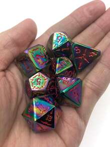 Bộ xúc xắc kim loại JOYLORD cho trò chơi D&D - Bộ 7 xúc xắc đa diện thiết kế hình kiếm và đại bàng - Bộ xúc xắc chơi game nhập vai D&D - Món quà D&D hoàn hảo - Bộ xúc xắc cho trò chơi bàn MTG bao gồm D20, D10, D8, D6, D4 - Đỏ - Xem 7