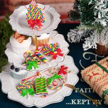 8入組聖誕棒棒糖掛飾-彩虹棒棒糖掛飾-聖誕糖果聚合物黏土製掛飾,適用於聖誕樹派對裝飾 - 紅色 - 查看 4