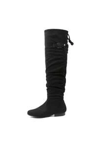 Women's Classic Over The Knee Thigh High Autumn Boots Elegant Fashionable Long Boots With Side Zipper - màu đen - Xem 5