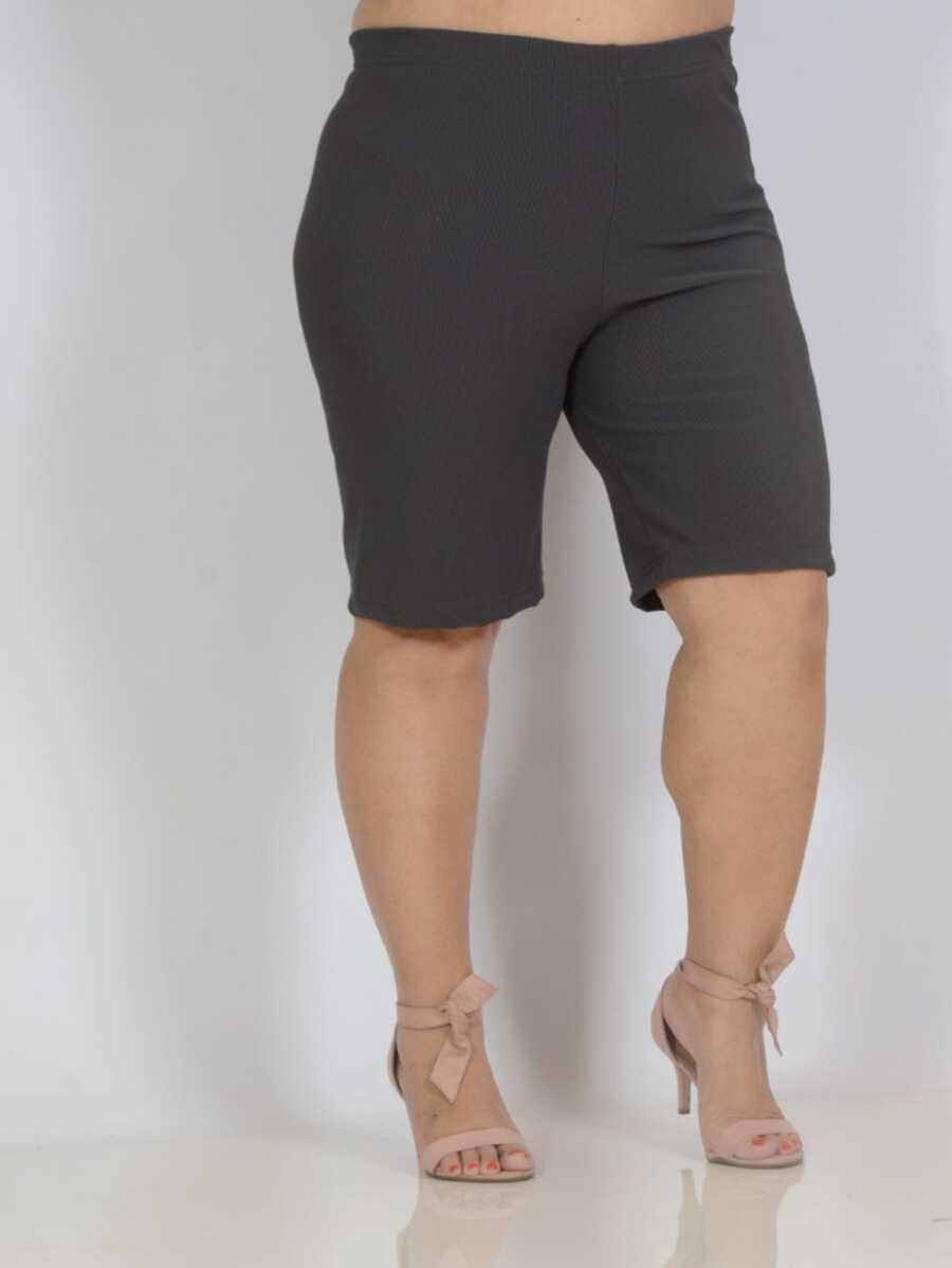 Plus Size Shorts - Màu xám đen - Xem 1
